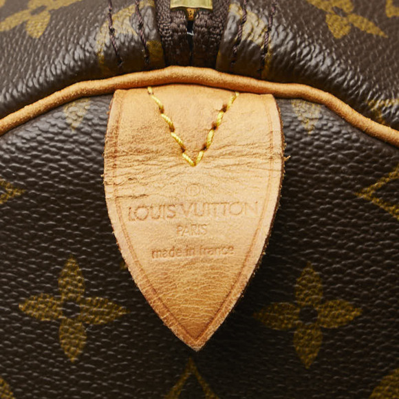 LOUIS VUITTON Brown Monogram Leather Keepall 55 Boston Bag